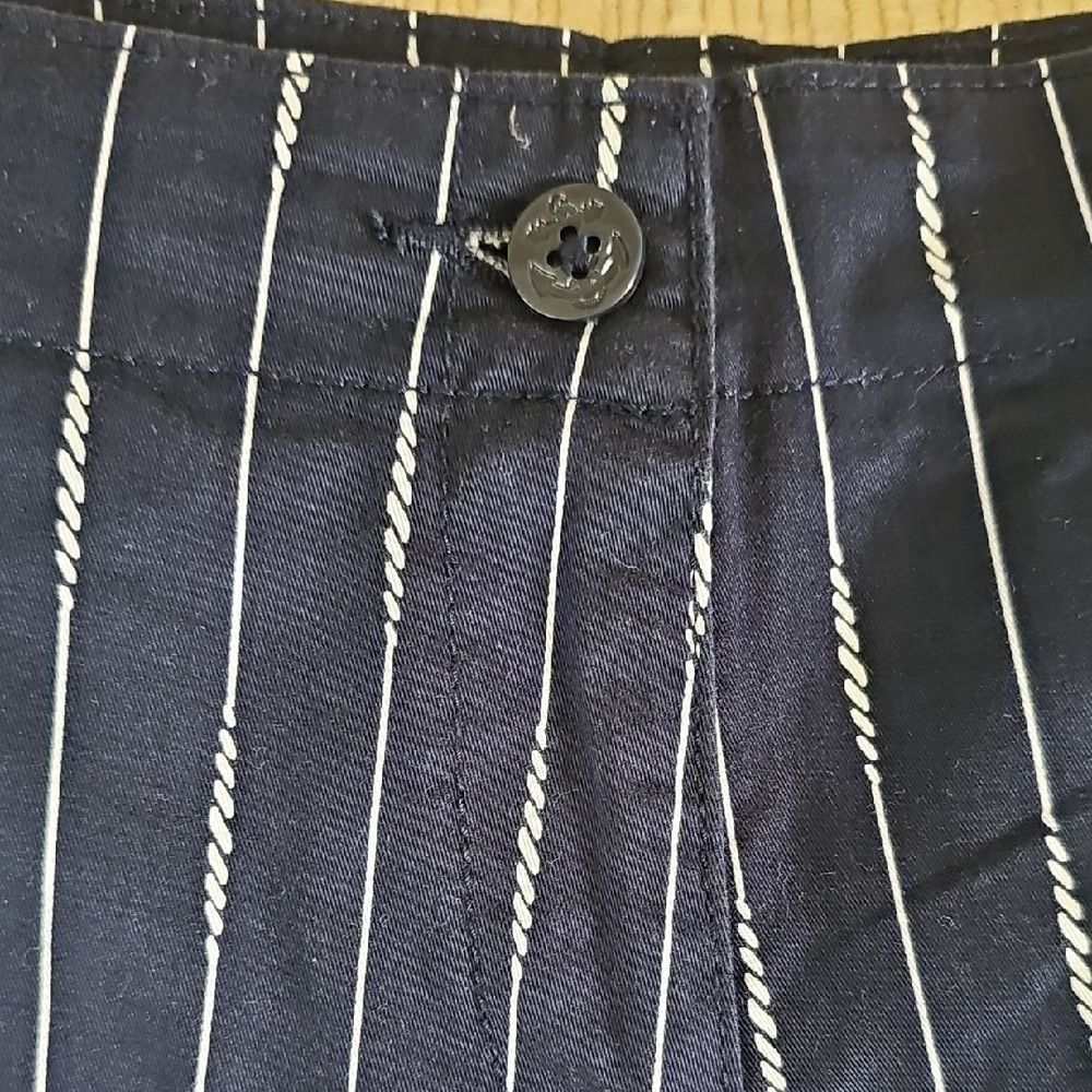 Nautica Navy and White Striped Shorts - Picture 2 of 6